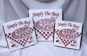 FDA-Approved White Claycoated Paperboard Pizza Boxes