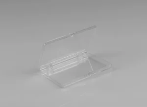 Rigid Hinged Plastic Boxes - 3-1/2 x 2-1/8"