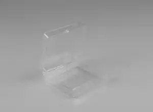 Rigid Hinged Plastic Boxes - 3 x 3"