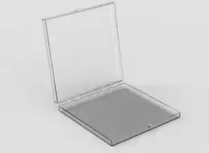 Rigid Hinged Plastic Boxes - 4-9/16 x 4-9/16"