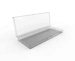 Rigid Hinged Plastic Boxes - 9-1/2 x 3-1/2"