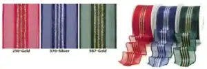 Sheer Festive Wire Edge Ribbon