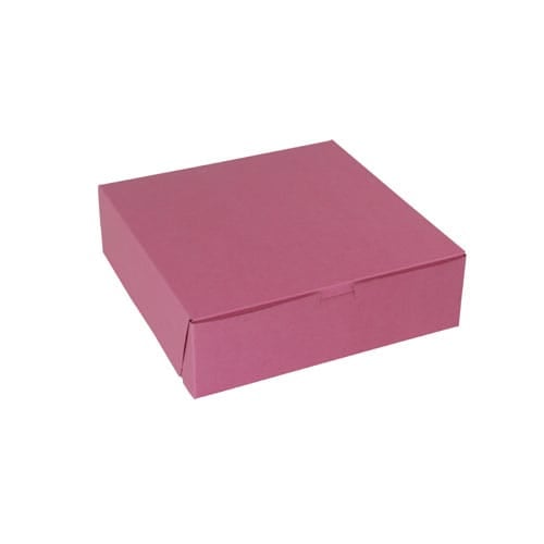 Pink shipping and storage box for packaging needs.