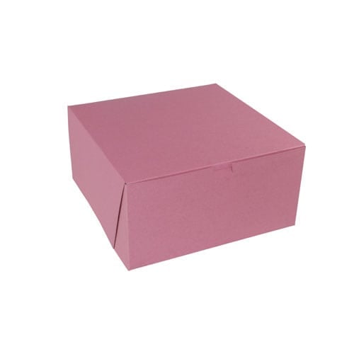 Pink shipping and storage box for packaging solutions.