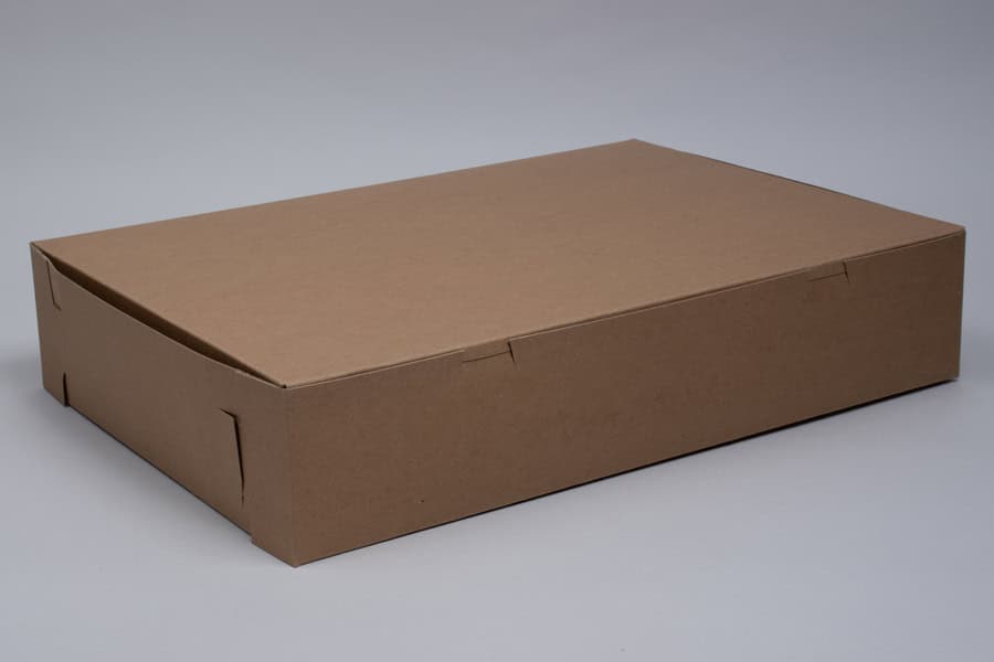 19 x 14 x 4, Cupcake Boxes, 1-Piece Lock Corner, Natural Kraft