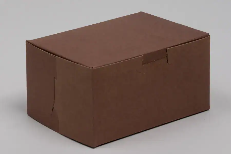 Bakery box with lock corner, ideal for packaging baked goods and chocolates.