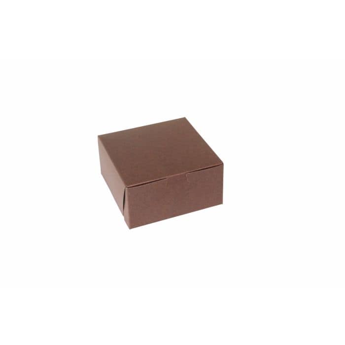 Premium 6x6x3 bakery box with lock corner for secure packaging. Perfect for chocolates, baked goods,.