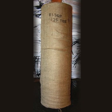 Burlap roll, 36 inches wide, 100 yards long, 7 oz plain burlap fabric for packaging and crafts.