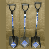 Durable 3-inch blade trenching shovel with fiber handle for efficient digging. Perfect for construct.