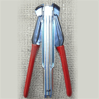 Hog ring plier used for securing wire rings in packaging applications. Ideal for industrial and ship.