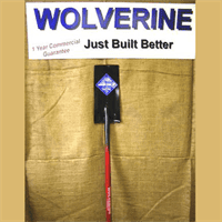 Wolverine steel handle spade with 15" straight blade for heavy-duty digging.