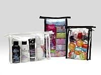 Zipper Vinyl Bags with Hang Loop