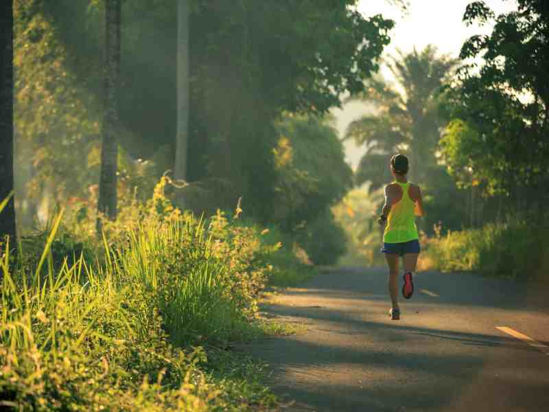 Running in park
