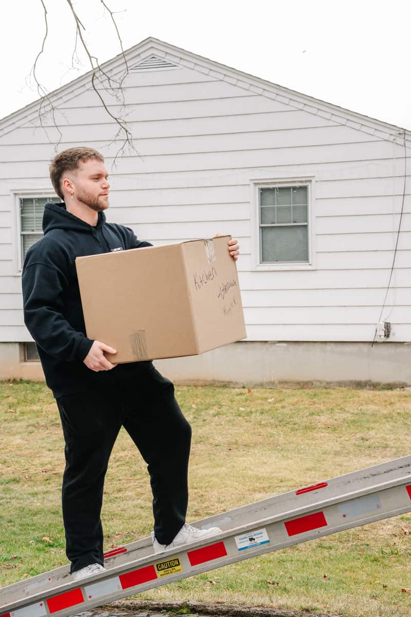 loading kitchen items