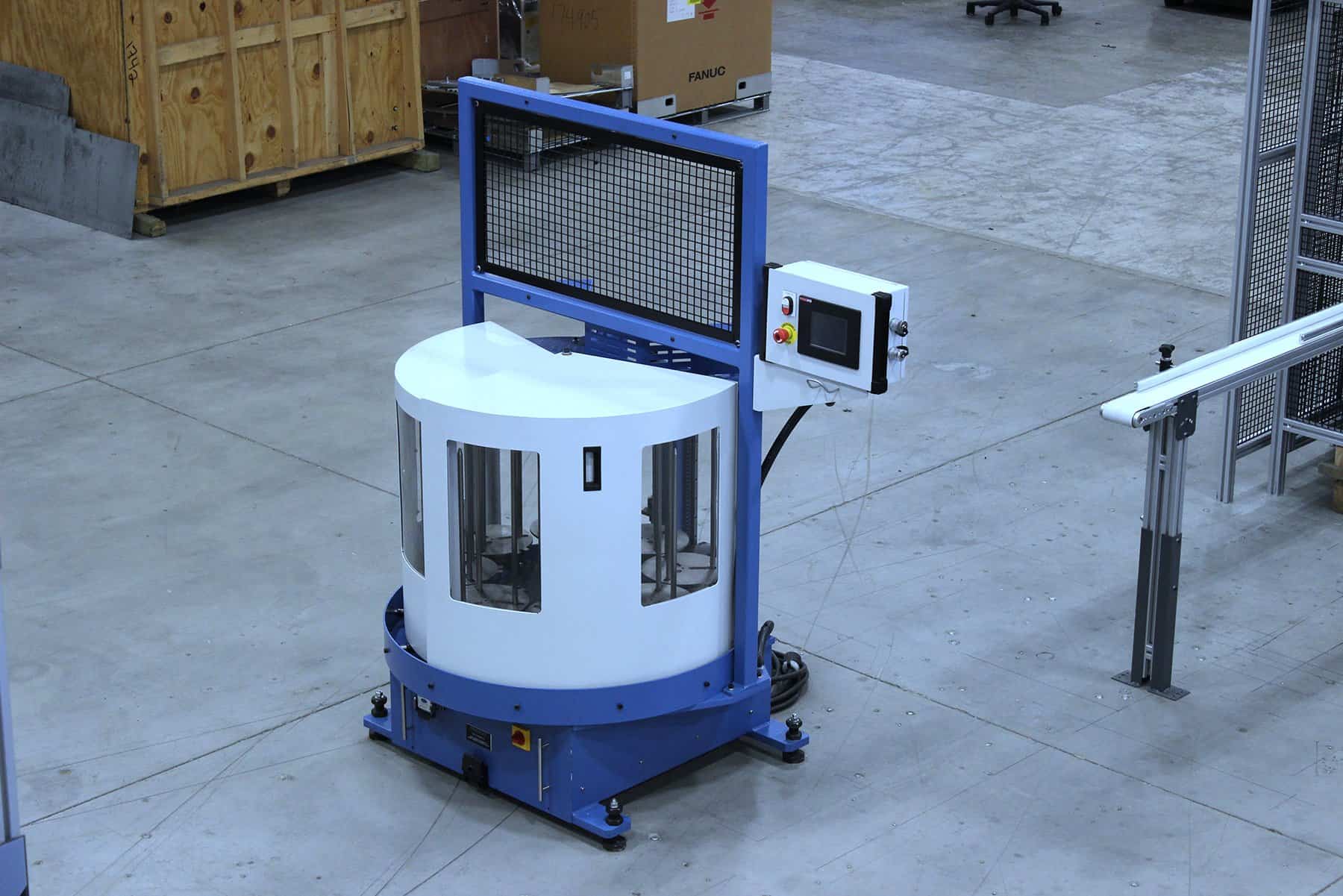 Autonomous warehouse robot for material handling and logistics.