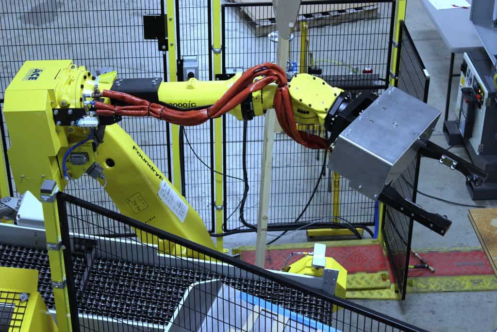 FANUC R2000iC/165F FoundryPro robot for Presrite forging application