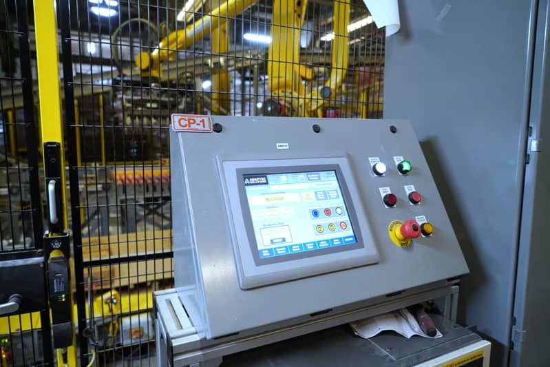 Adaptec controls for bag palletizer cell