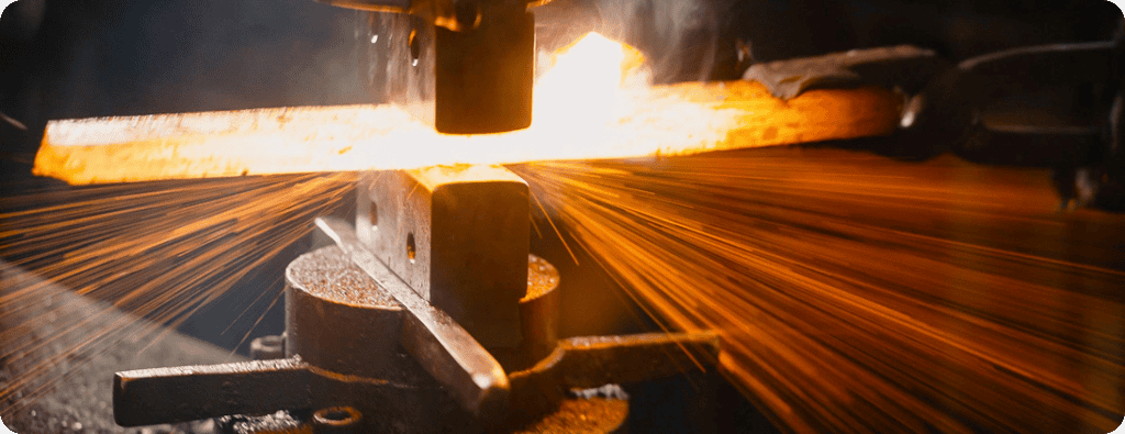 trim press application with forging metal parts