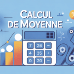illustration calcul moyenne moderne tableau chiffres