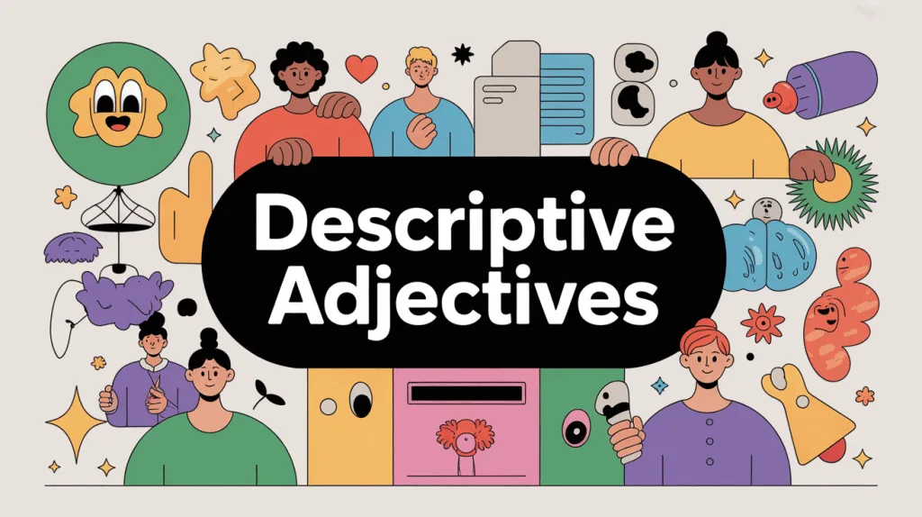 illustration descriptive adjectives anglaise éducative