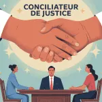 Devenir conciliateur de justice illustration salle de conciliation harmonieuse