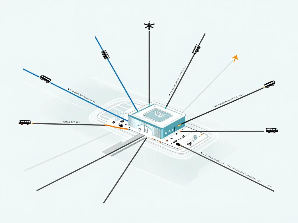 Espace Champerret accès transports illustration