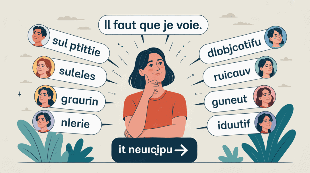 il faut que je voie ou vois illustration grammaire française