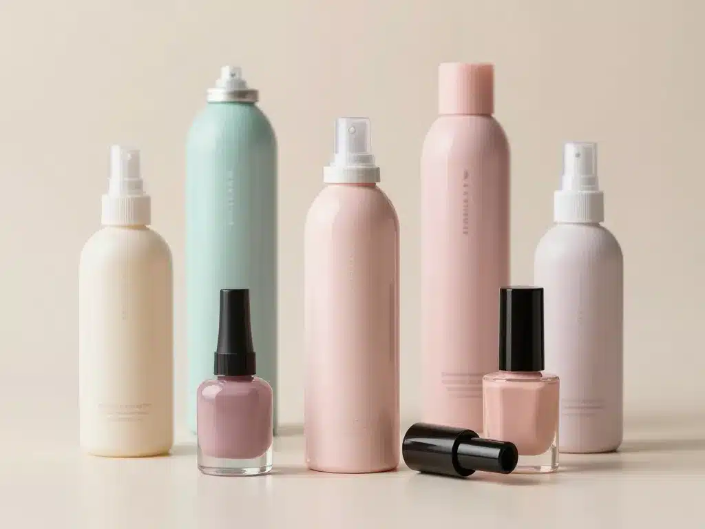 scène produits laca cheveux ongles beauté