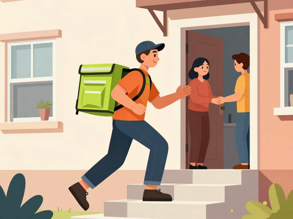 devenir livreur de courses à domicile quotidien et tâches visuelles