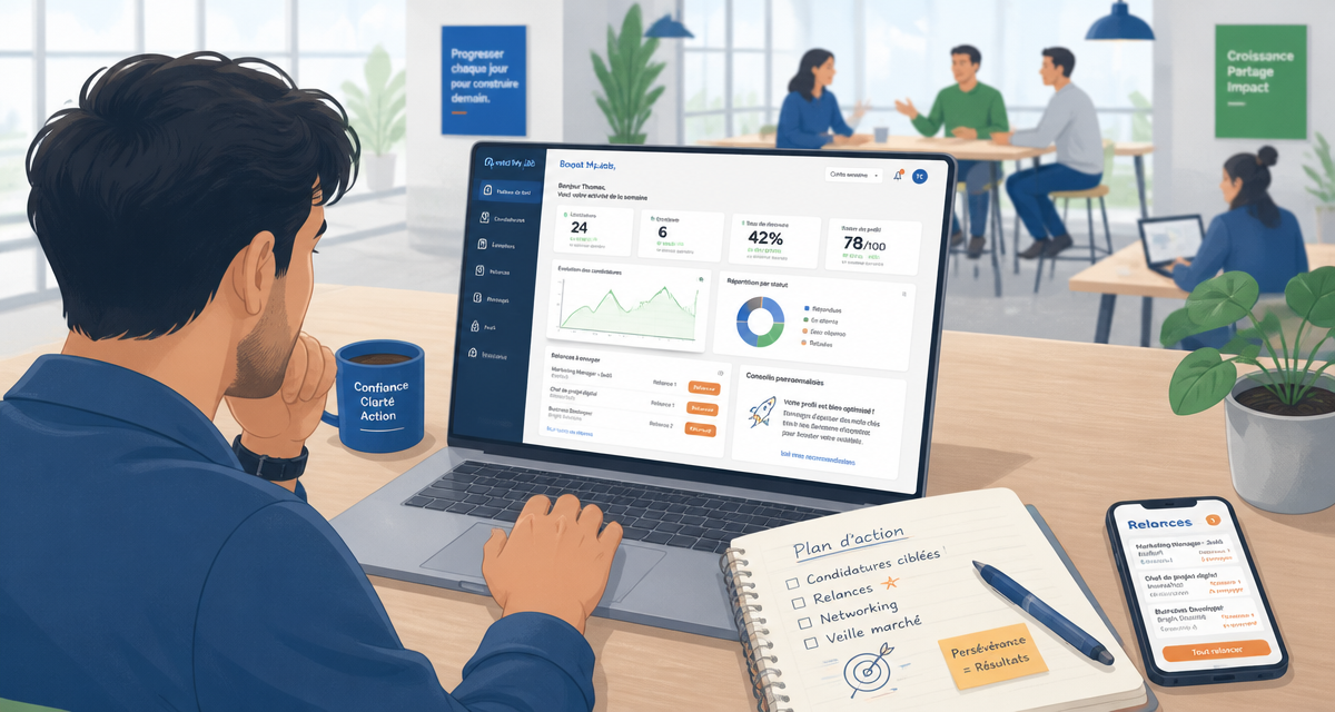 Boost My Job dashboard coaching emploi coworking