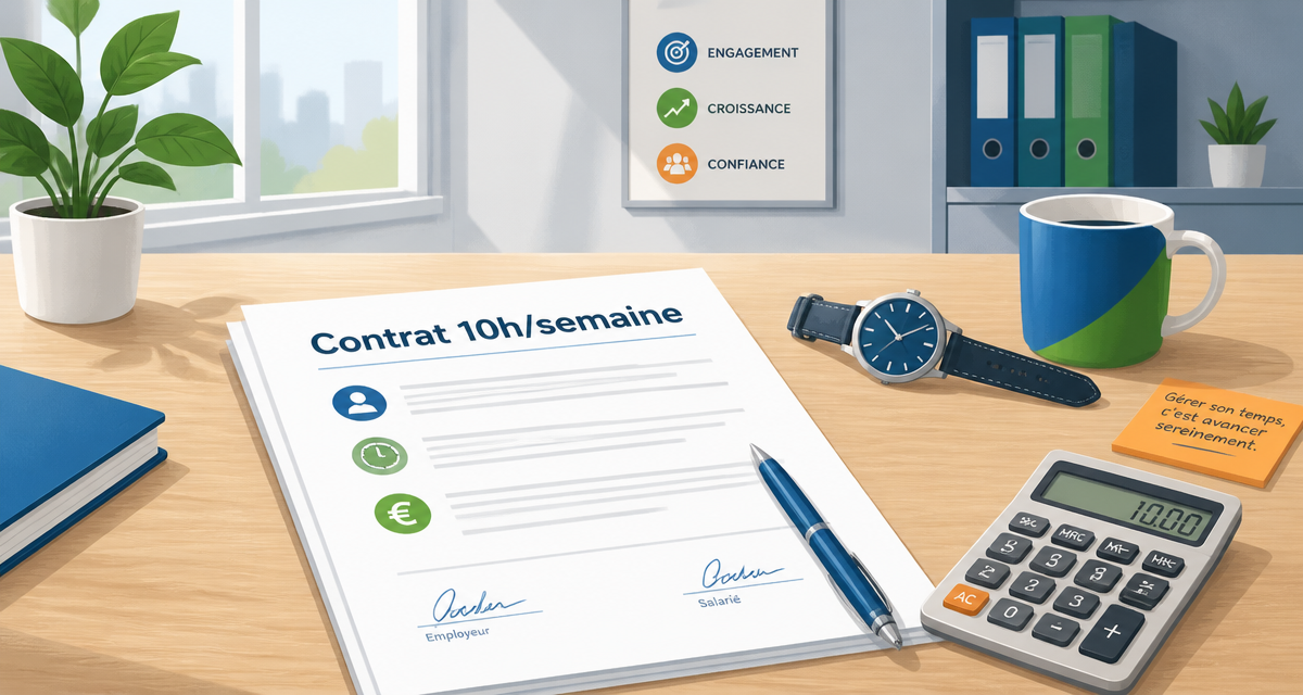 contrat 10h par semaine combien par mois illustration