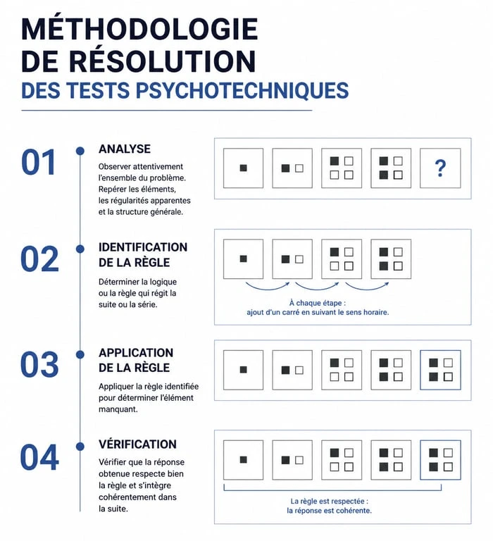 Méthodologie de résolution pour 1000 tests psychotechniques corrigés