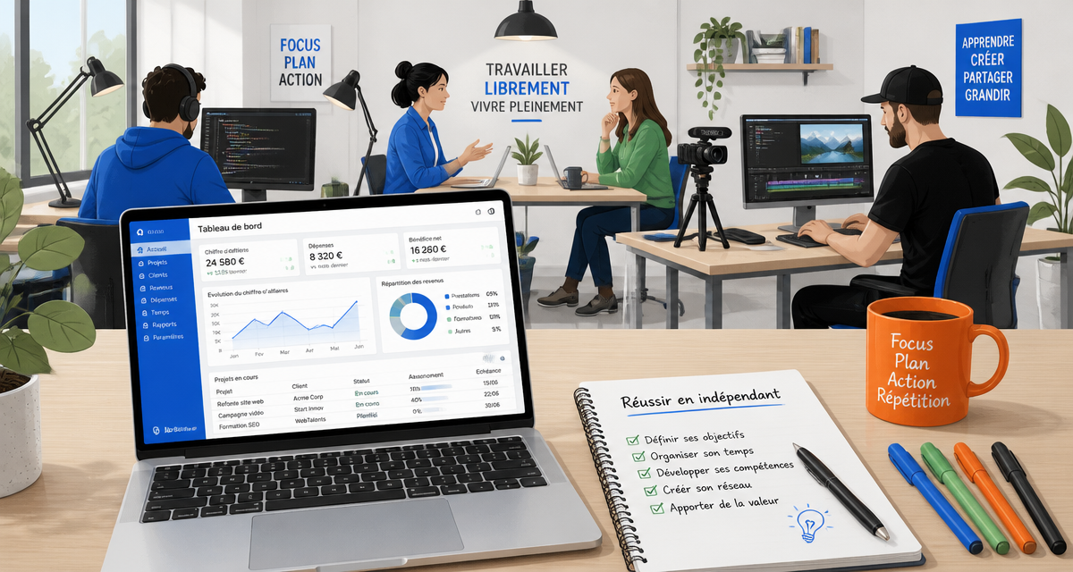 métier à son compte qui payé bien en espace coworking
