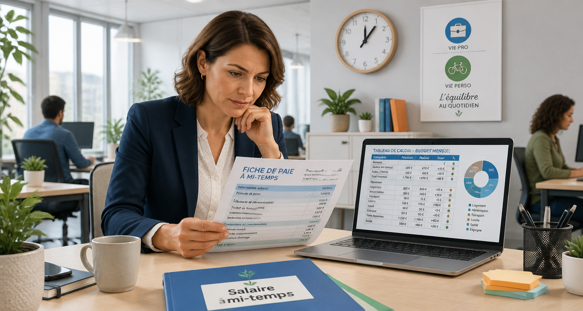 travail à mi temps salaire bureau femme