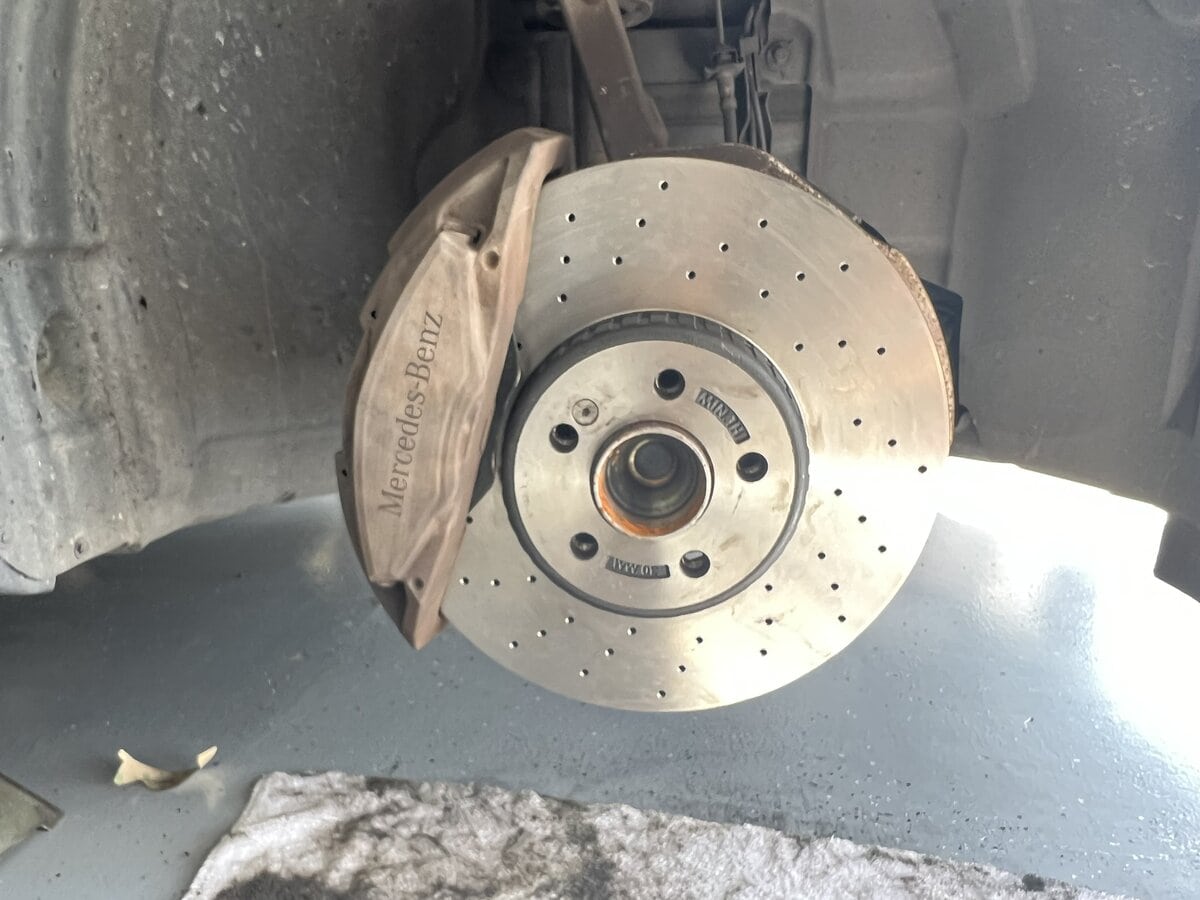 Mercedes AMG brake discs and brake pads replacement in Harrison Canberra