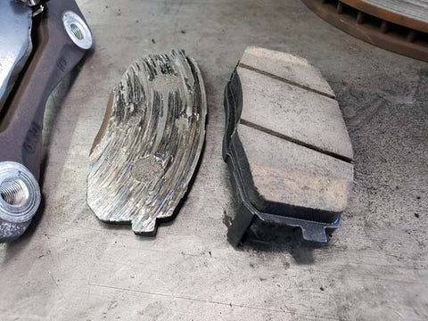 Brake pads worn down to metal Canberra mobile mechanic