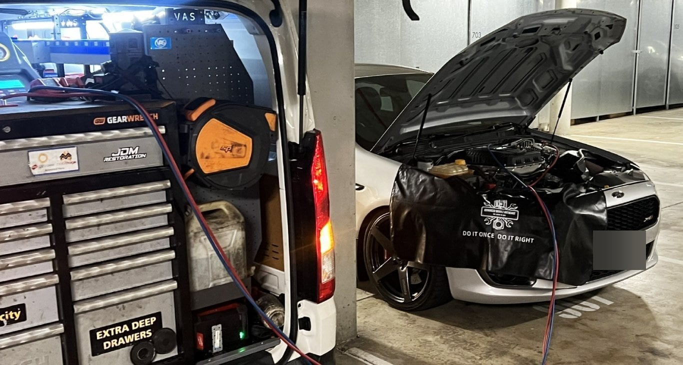 Ford Falcon air conditioning regas and service in O'Connor Canberra
