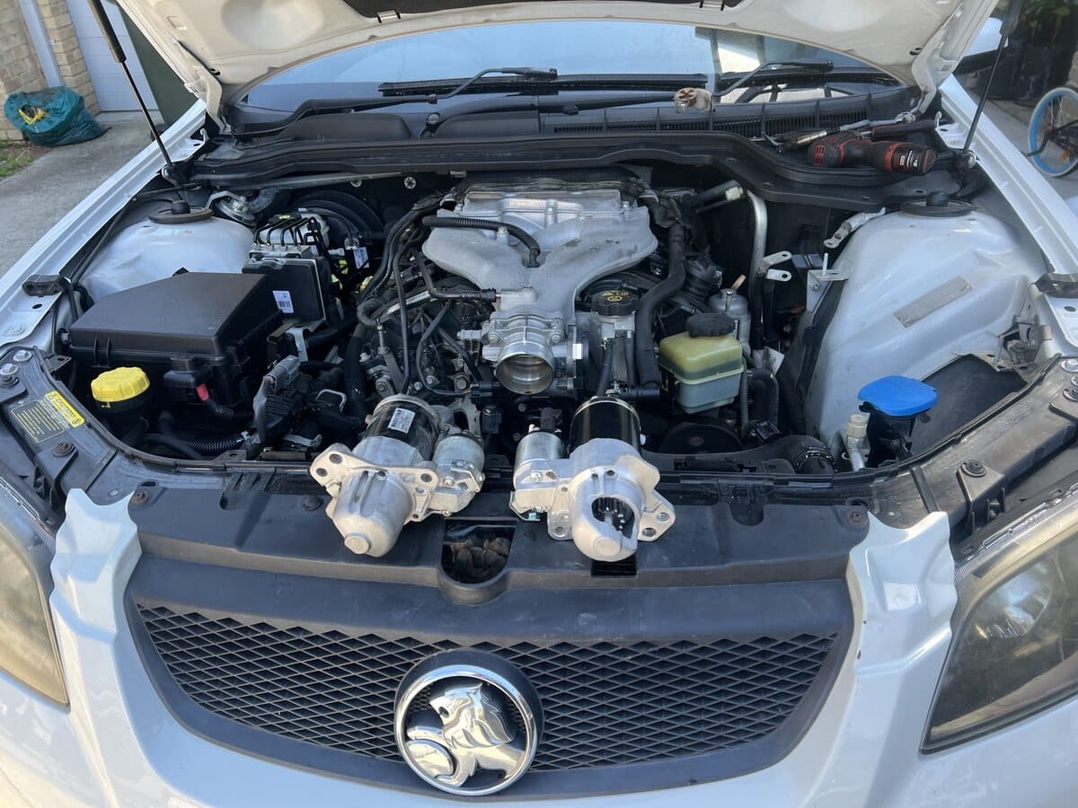 2010 Holden Commodore starter motor replacement completed on-site in Watson Canberra