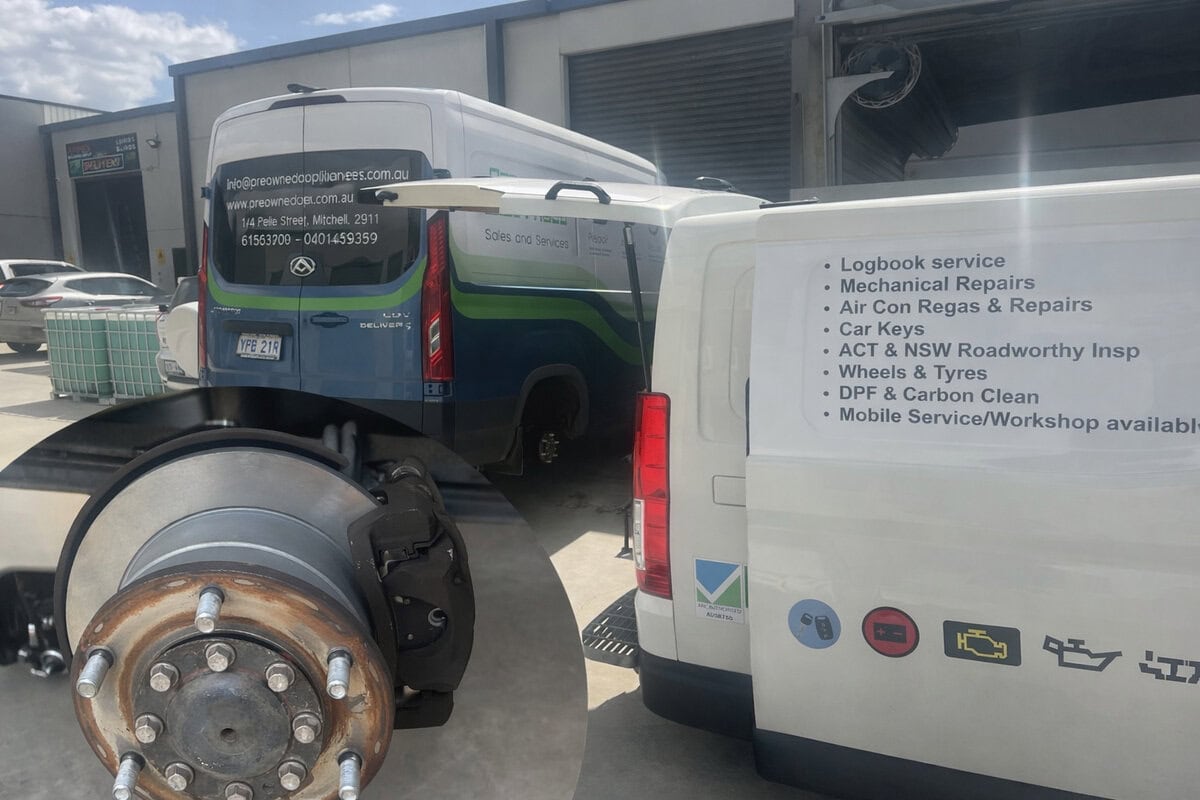 LDV Delivery 9 fleet brake and service work completed on-site in Canberra