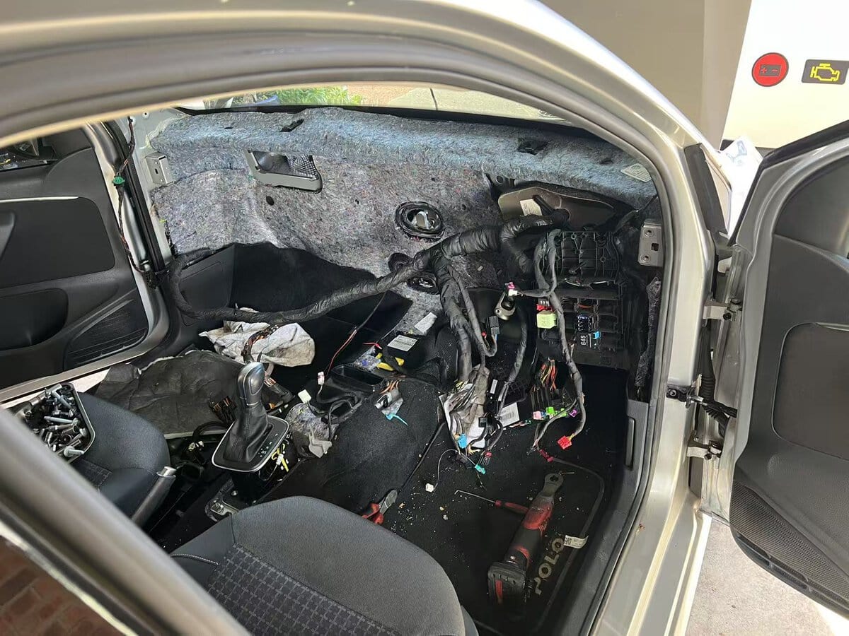 Volkswagen Polo heater core replacement in Canberra with dashboard access work