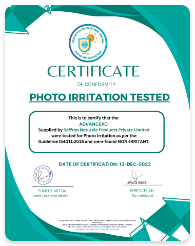 Photo IRRITATION TESTED