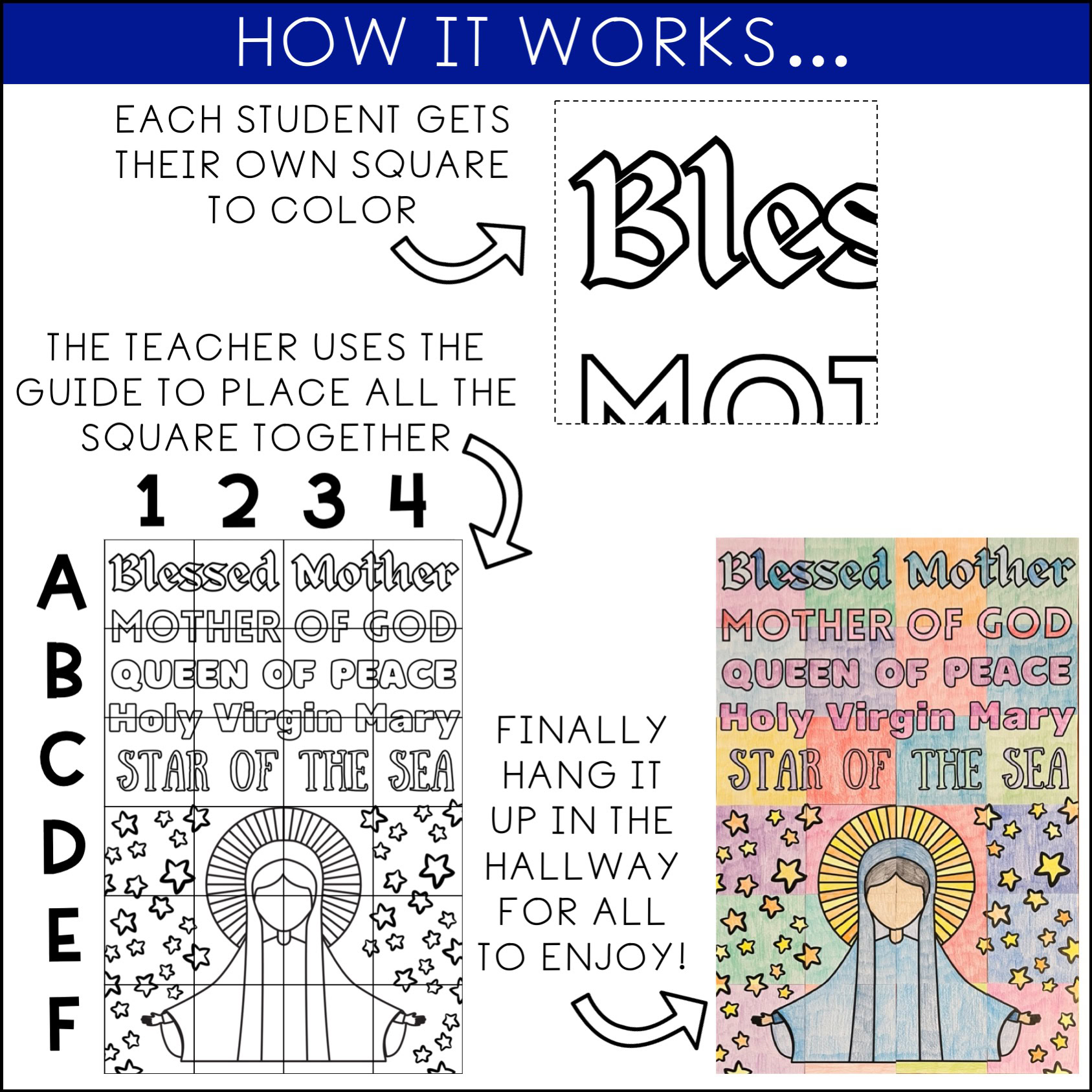 Names of Mary Collaborative Poster - Image 4