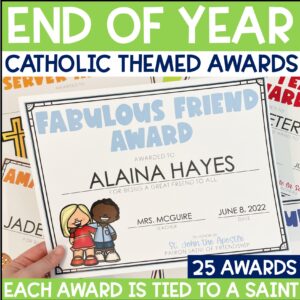 End of Year Awards- Catholic Saint Themed