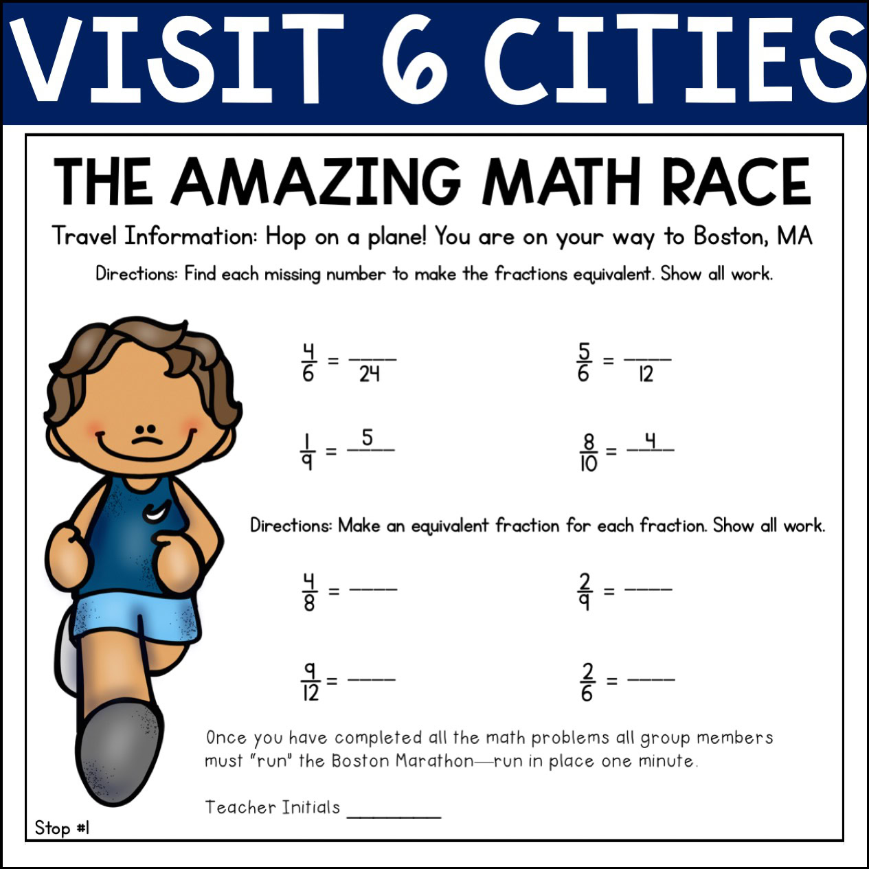 Fractions Review Activity | 4th Grade - Image 2