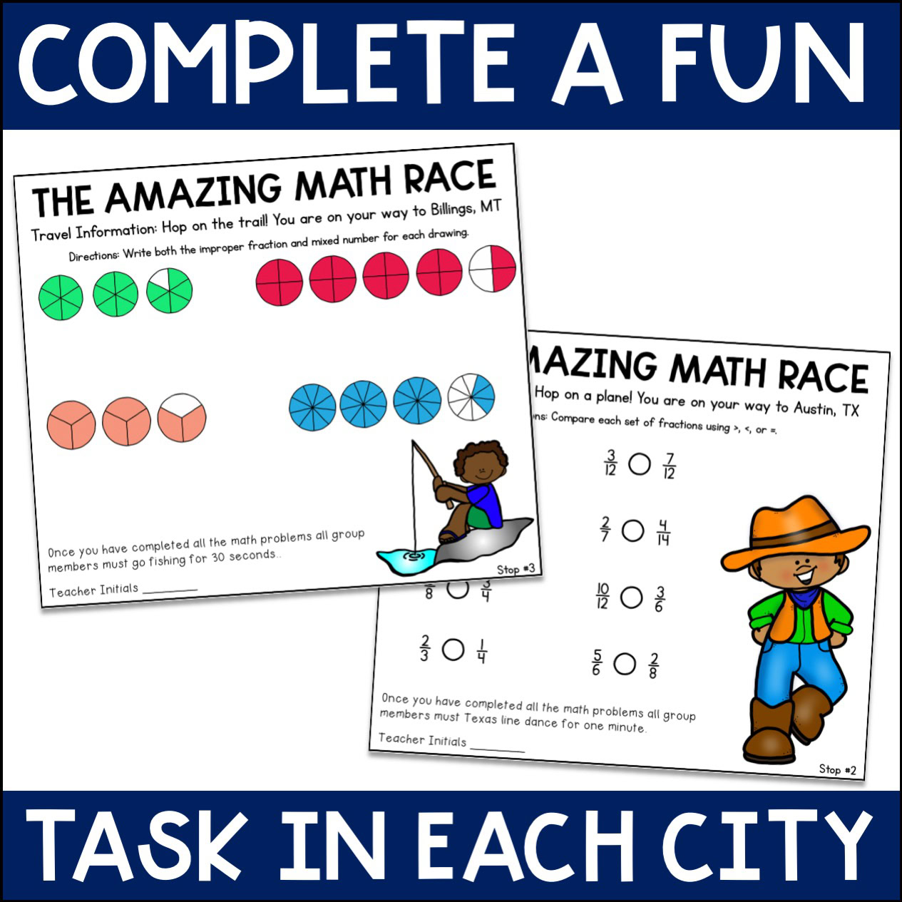 Fractions Review Activity | 4th Grade - Image 4