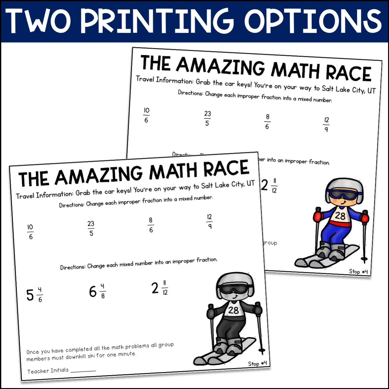 Fractions Review Activity | 4th Grade - Image 3