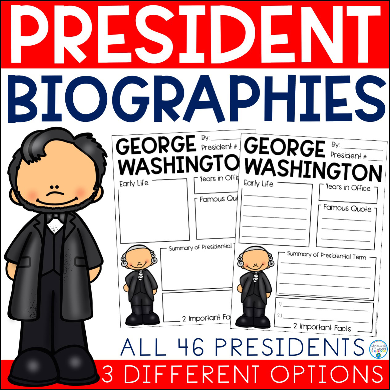 US President Biography Report Templates | Presidents' Day