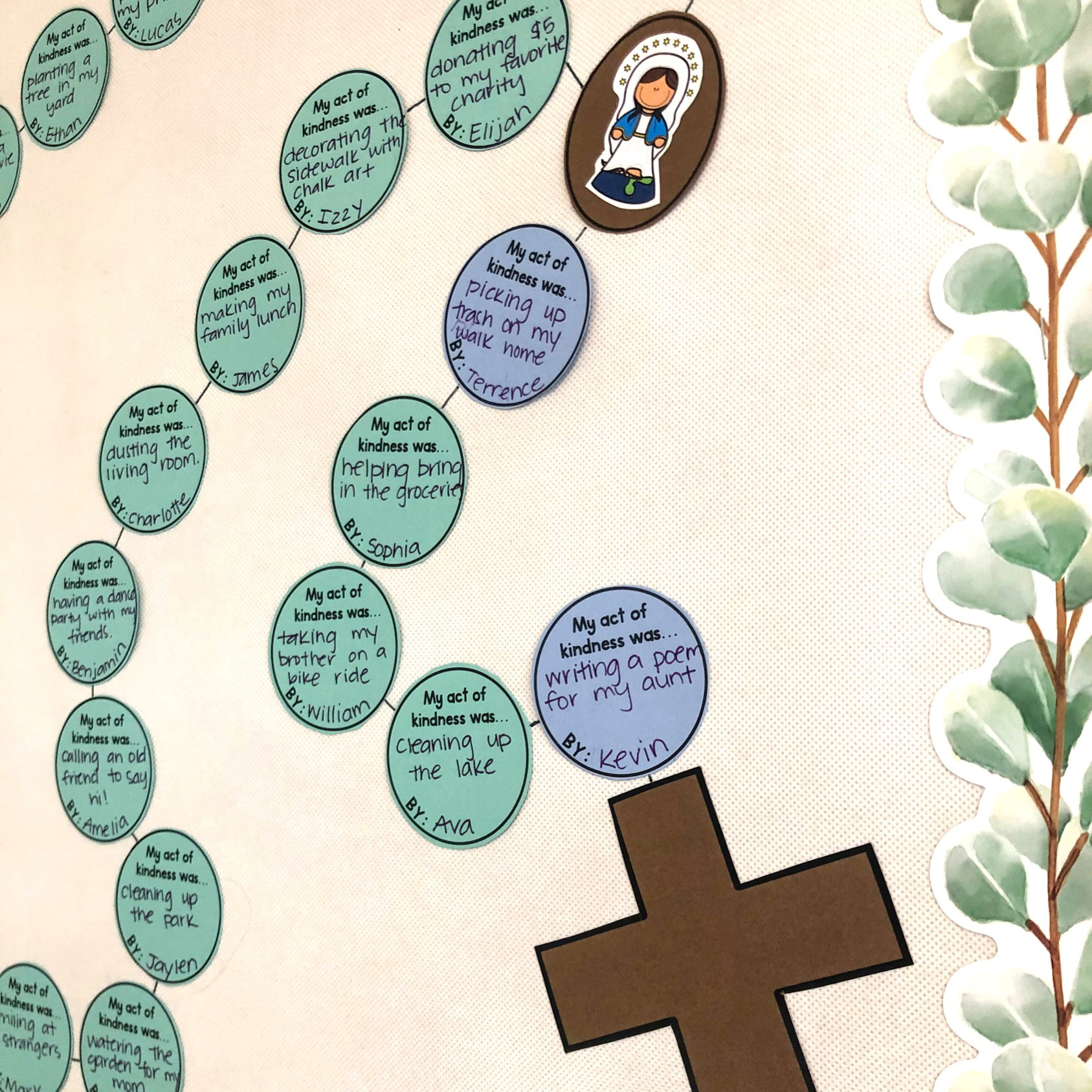 May Bulletin Board Set | Rosary & Mary - Image 2