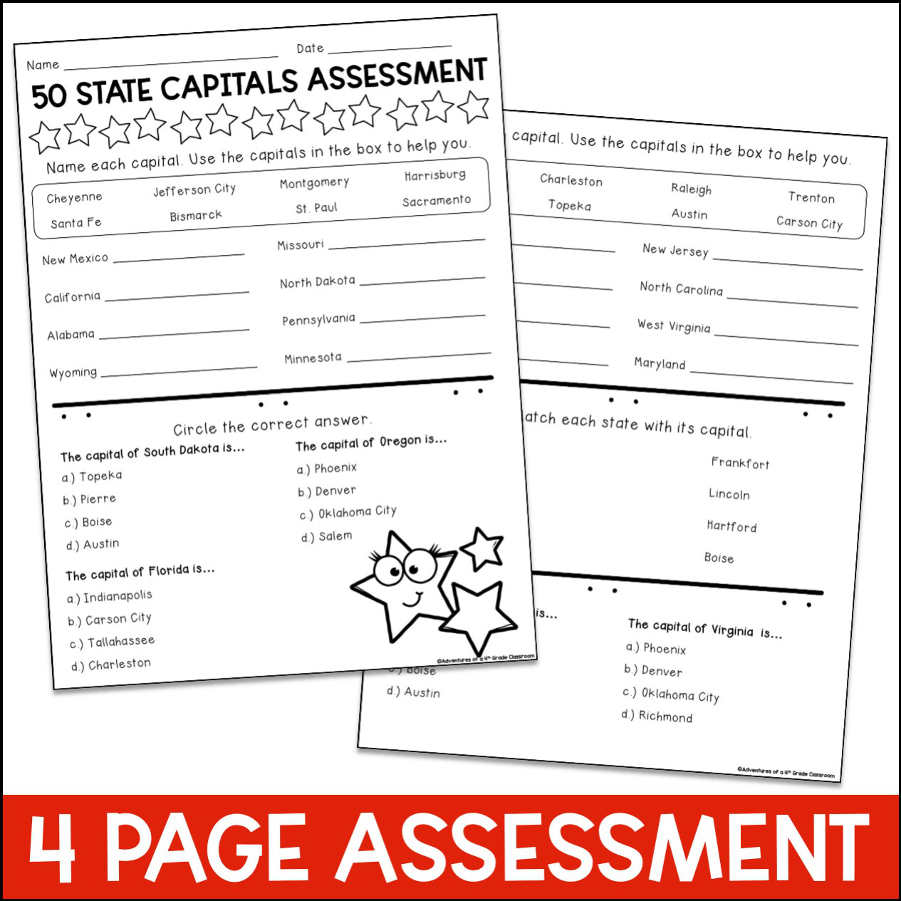 50 States and Capitals Test - Image 4