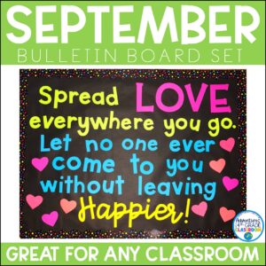 September Bulletin Board Set | Mother Teresa